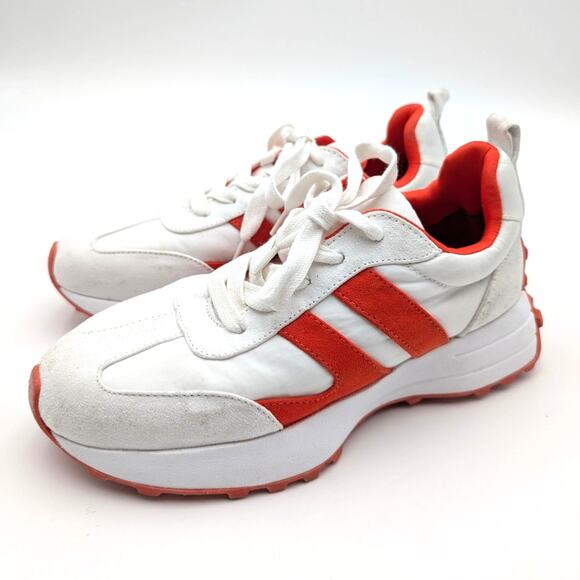 Urban Sport by JSlides Shoes - Urban Sport by JSlides Janey Sneaker Shoes Women's White/Red Size US6M EU36.5